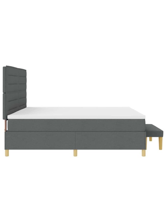 Kontinentaalvoodi madratsiga tumehall 200 x 200 cm kangas