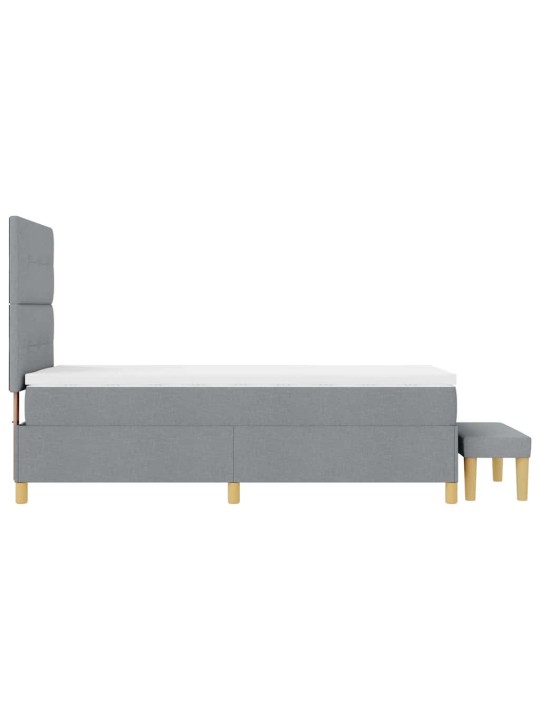 Kontinentaalvoodi madratsiga helehall 100 x 200 cm kangas