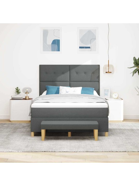 Kontinentaalvoodi madratsiga tumehall 160 x 200 cm kangas