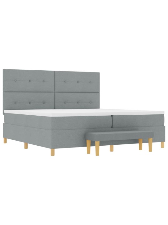 Kontinentaalvoodi madratsiga helehall 200 x 200 cm kangas