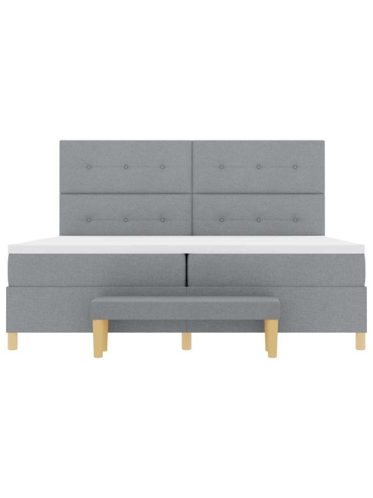 Kontinentaalvoodi madratsiga helehall 200 x 200 cm kangas