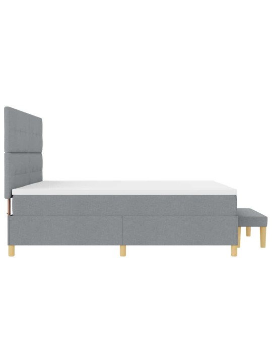 Kontinentaalvoodi madratsiga helehall 200 x 200 cm kangas