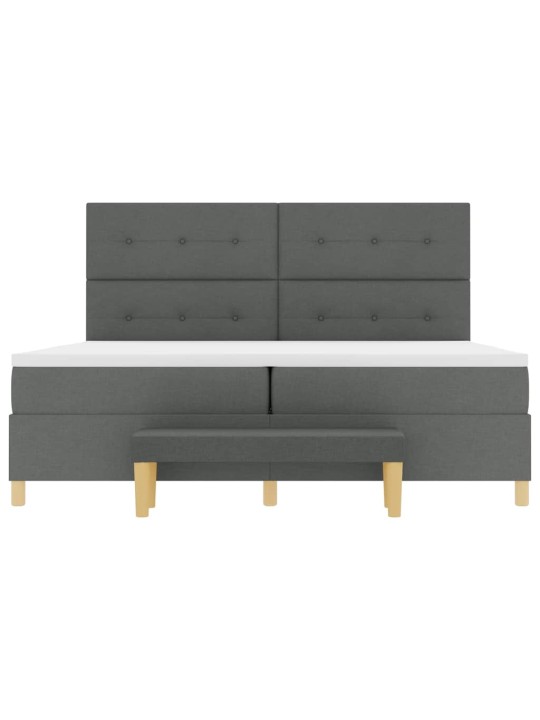 Kontinentaalvoodi madratsiga tumehall 200 x 200 cm kangas