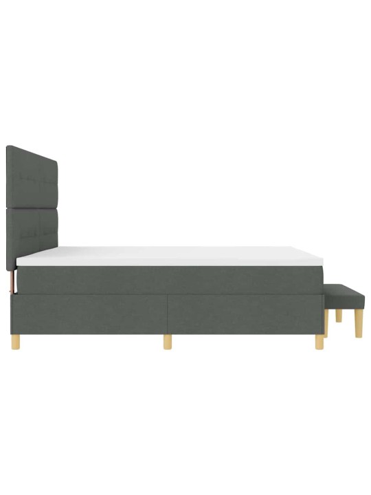 Kontinentaalvoodi madratsiga tumehall 200 x 200 cm kangas