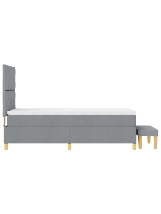 Kontinentaalvoodi madratsiga helehall 100 x 200 cm kangas