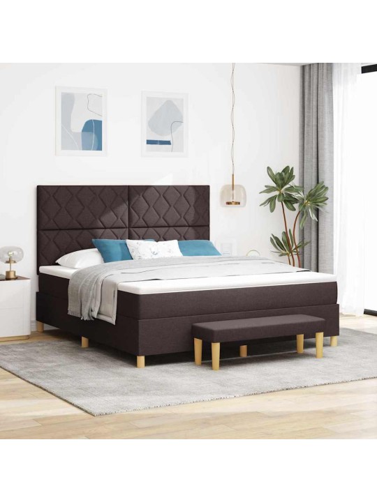 Kontinentaalvoodi madratsiga tume pruun 180 x 200 cm kangas
