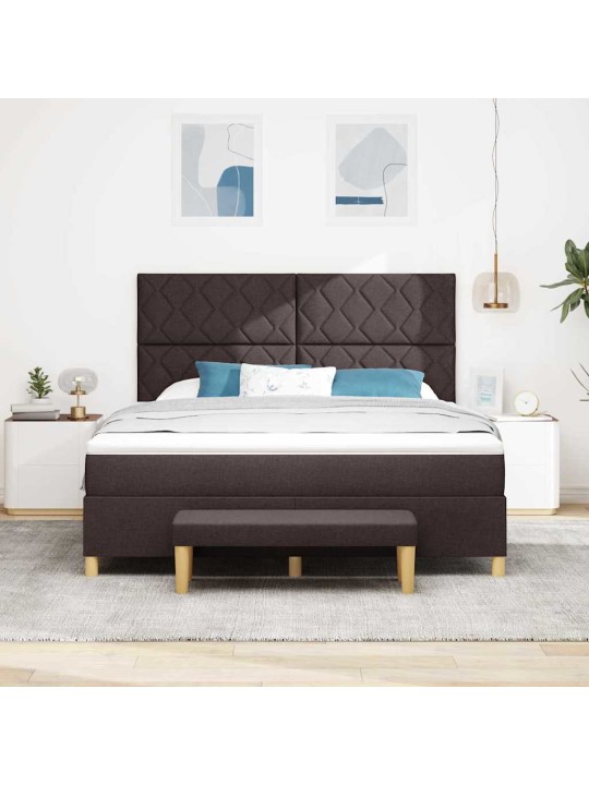 Kontinentaalvoodi madratsiga tume pruun 180 x 200 cm kangas