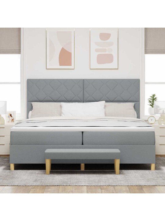 Kontinentaalvoodi madratsiga helehall 200 x 200 cm kangas