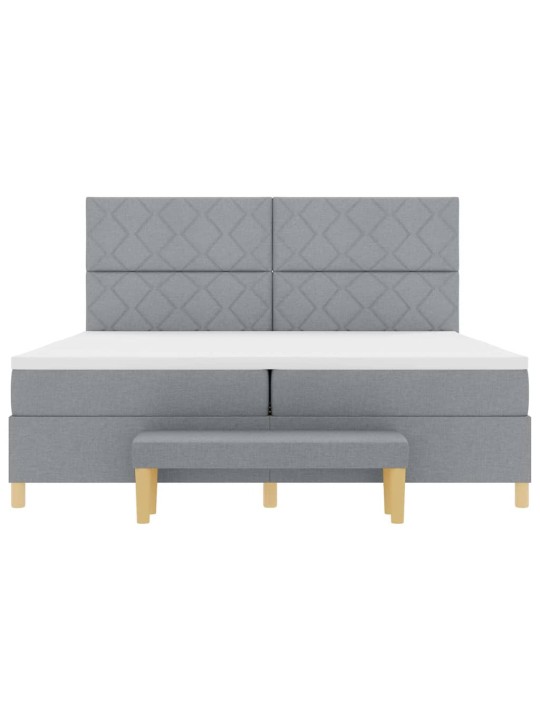 Kontinentaalvoodi madratsiga helehall 200 x 200 cm kangas