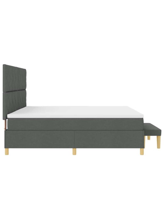 Kontinentaalvoodi madratsiga tumehall 200 x 200 cm kangas
