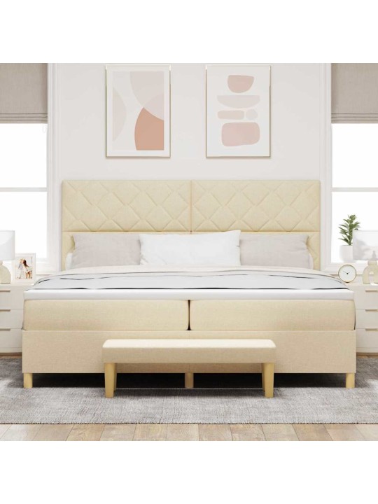 Kontinentaalvoodi madratsi ja peatsiga kreemjas 200 x 200 cm kangas