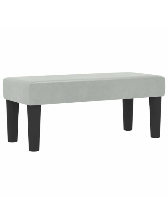 Kontinentaalvoodi madratsi ja peatsiga helehall 80 x 200 cm samet