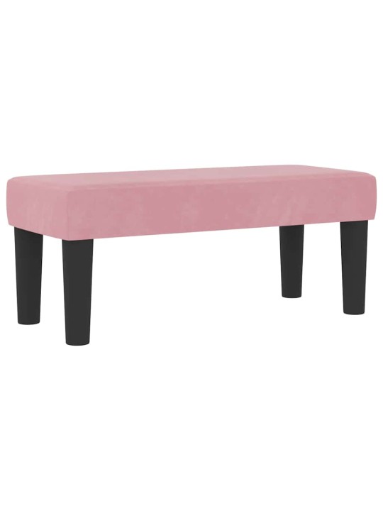 Kontinentaalvoodi madratsi ja peatsiga roosa 90 x 190 cm samet
