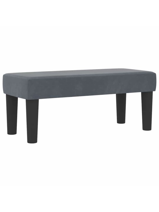 Kontinentaalvoodi madratsi ja peatsiga tumehall 100 x 200 cm samet