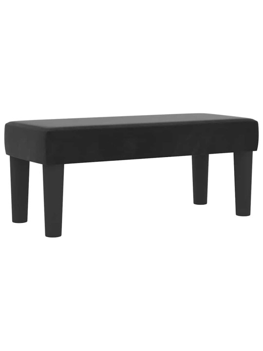 Kontinentaalvoodi madratsi ja peatsiga must 100 x 200 cm samet
