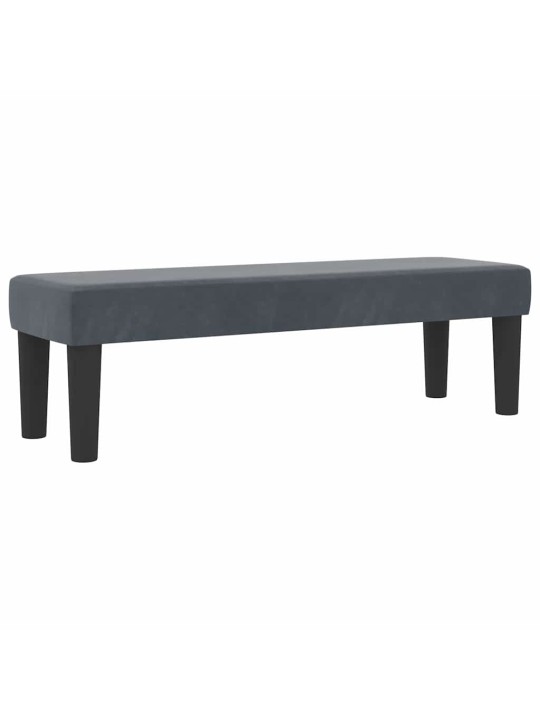 Kontinentaalvoodi madratsi ja peatsiga tumehall 120 x 190 cm samet