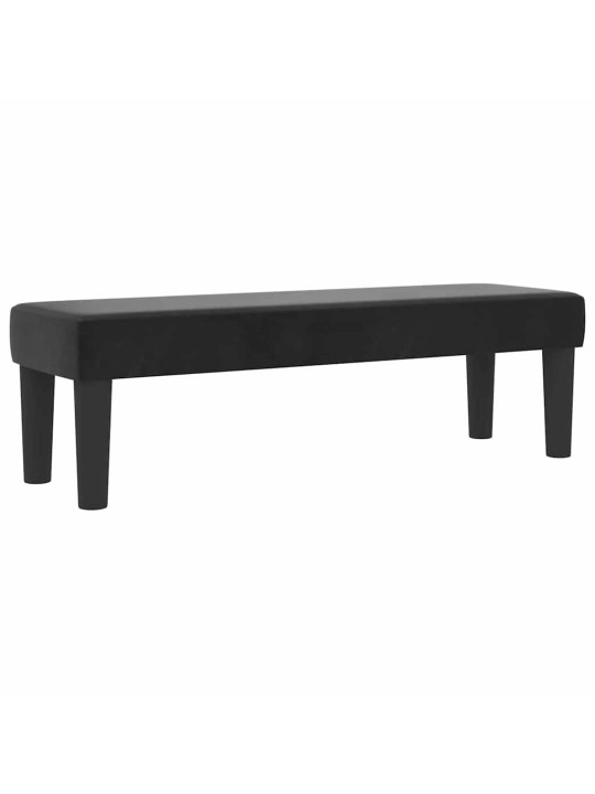 Kontinentaalvoodi madratsi ja peatsiga must 140 x 190 cm samet