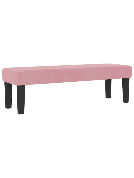 Kontinentaalvoodi madratsi ja peatsiga roosa 140 x 190 cm samet