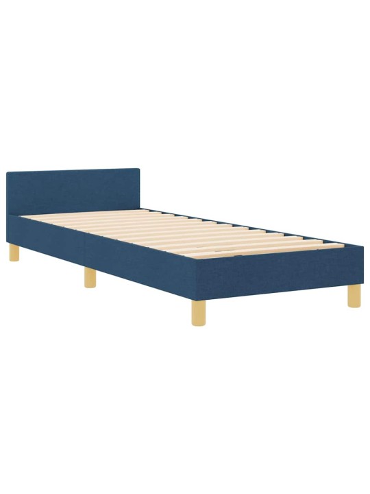 Voodi raam peaga sinine 100 x 200 cm kangas