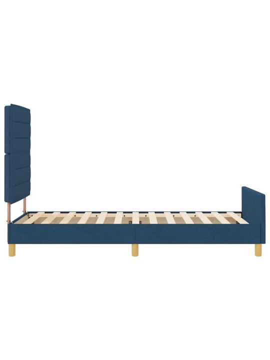 Voodi raam peaga sinine 100 x 200 cm kangas