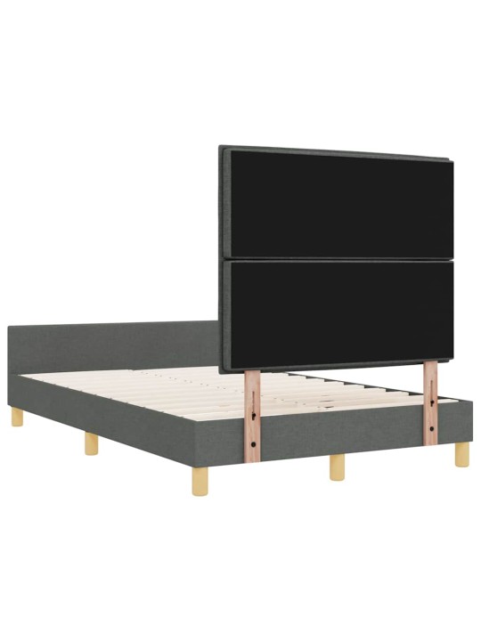 Voodi raam peaga tumehall 120 x 200 cm kangas