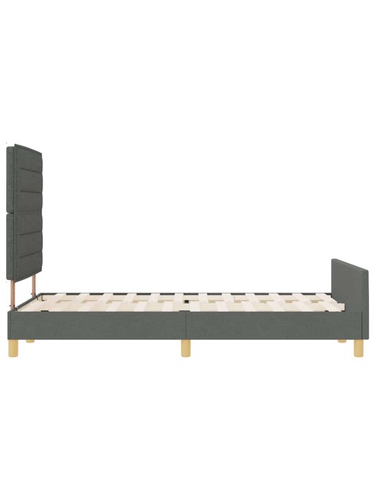 Voodi raam peaga tumehall 120 x 200 cm kangas