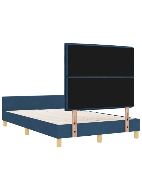 Voodi raam peaga sinine 120 x 200 cm kangas