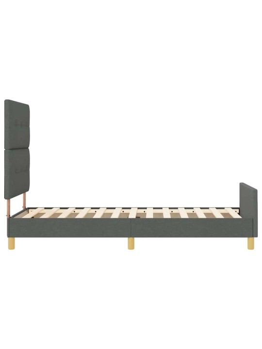Voodi raam peaga tumehall 80 x 200 cm kangas