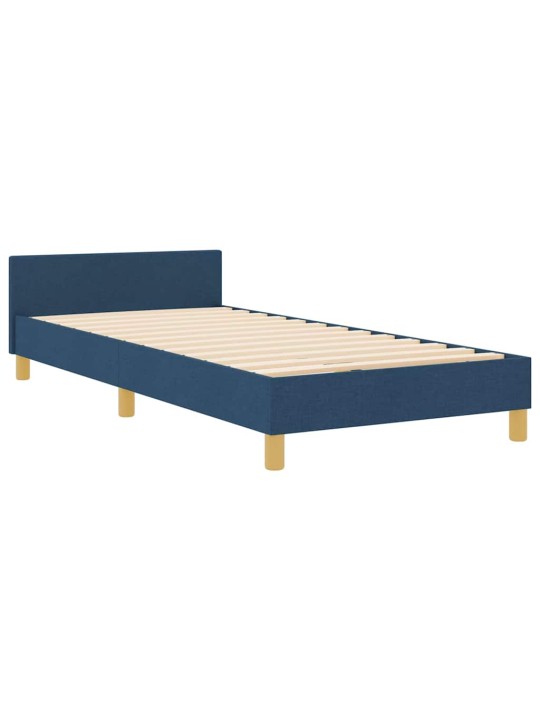 Voodi raam peaga sinine 90 x 190 cm kangas