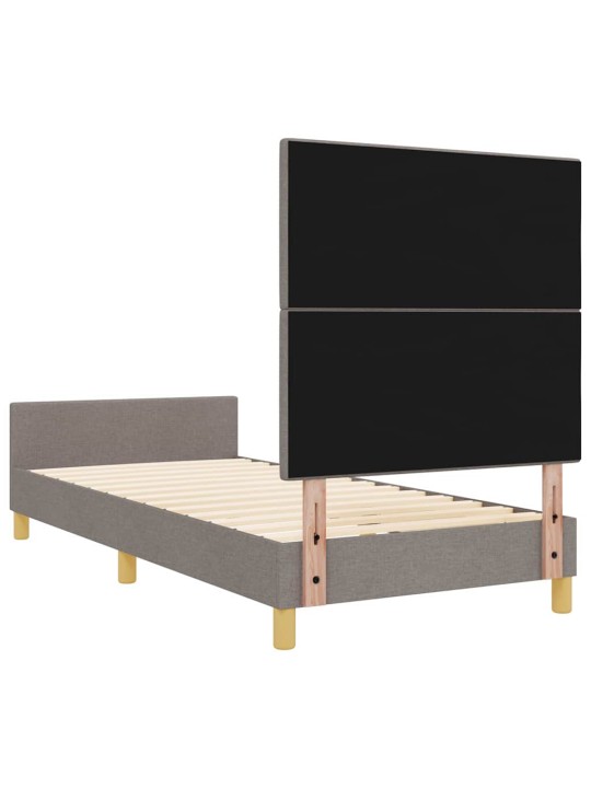 Voodi raam peaga pruunikashall 100 x 200 cm kangas