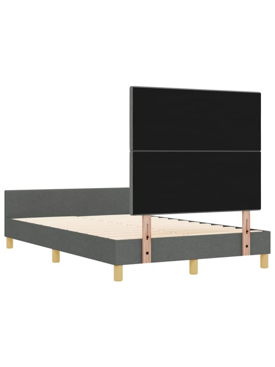Voodi raam peaga tumehall 120 x 190 cm kangas