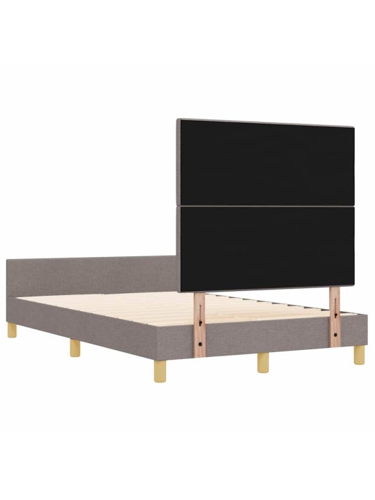 Voodi raam peaga pruunikashall 120 x 200 cm kangas
