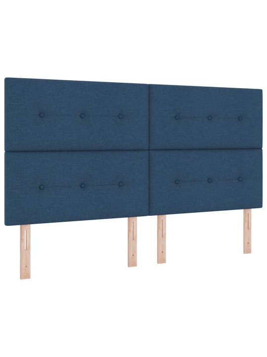 Voodi raam peaga sinine 180 x 200 cm kangas