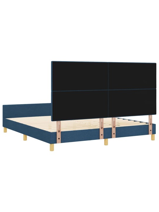 Voodi raam peaga sinine 180 x 200 cm kangas
