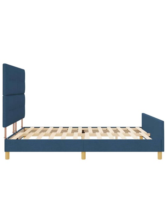 Voodi raam peaga sinine 180 x 200 cm kangas