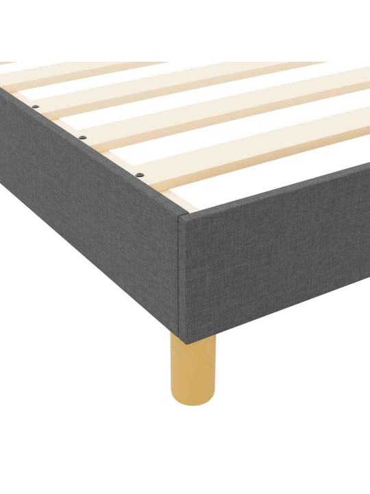 Voodi raam peaga tumehall 80 x 200 cm kangas