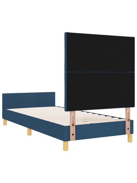 Voodi raam peaga sinine 90 x 200 cm kangas