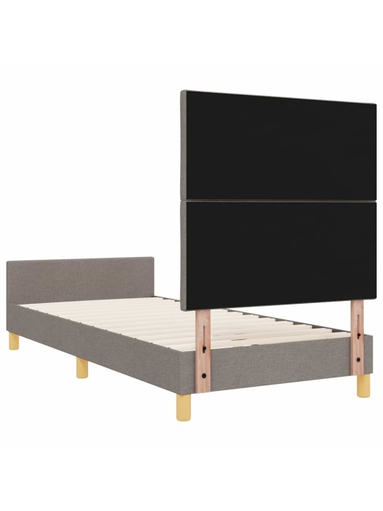 Voodi raam peaga pruunikashall 100 x 200 cm kangas