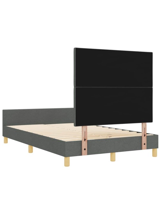 Voodi raam peaga tumehall 120 x 190 cm kangas