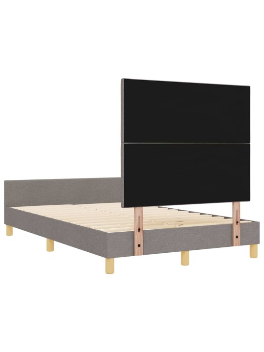 Voodi raam peaga pruunikashall 120 x 200 cm kangas