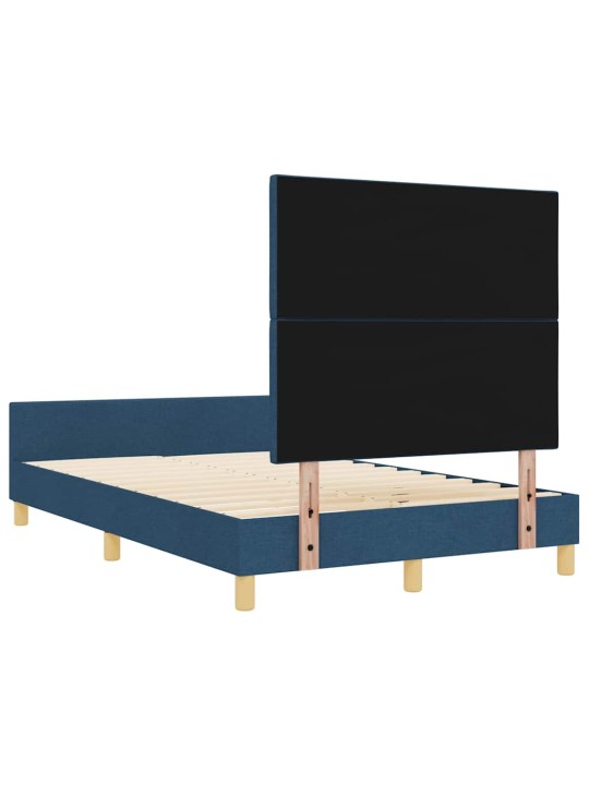 Voodi raam peaga sinine 120 x 200 cm kangas