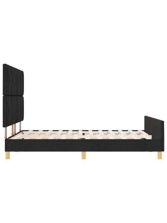 Voodi raam peaga must 140 x 190 cm kangas