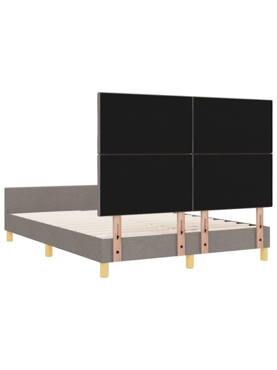 Voodi raam peaga pruunikashall 140 x 190 cm kangas