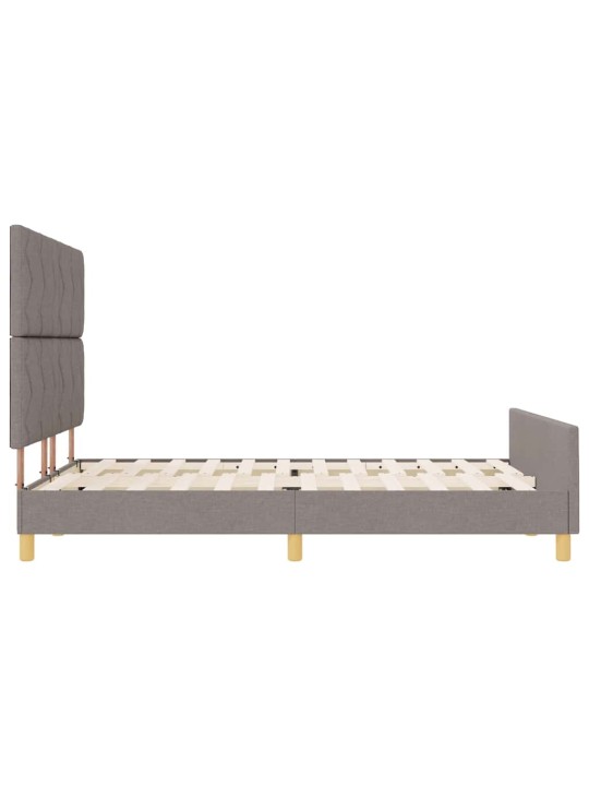 Voodi raam peaga pruunikashall 140 x 190 cm kangas