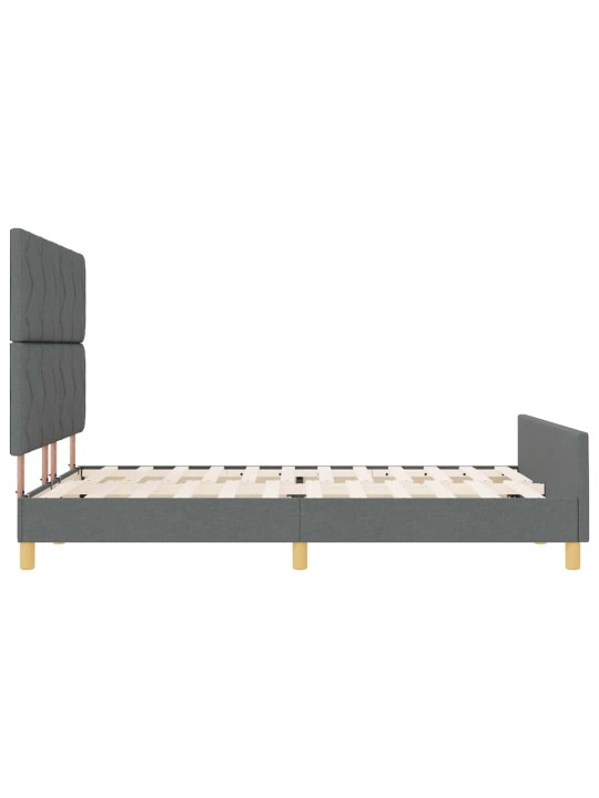 Voodi raam peaga tumehall 160 x 200 cm kangas