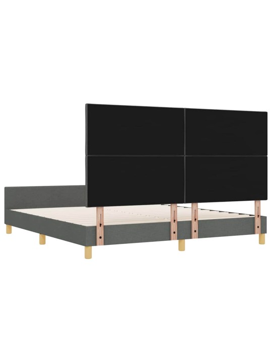 Voodi raam peaga tumehall 180 x 200 cm kangas