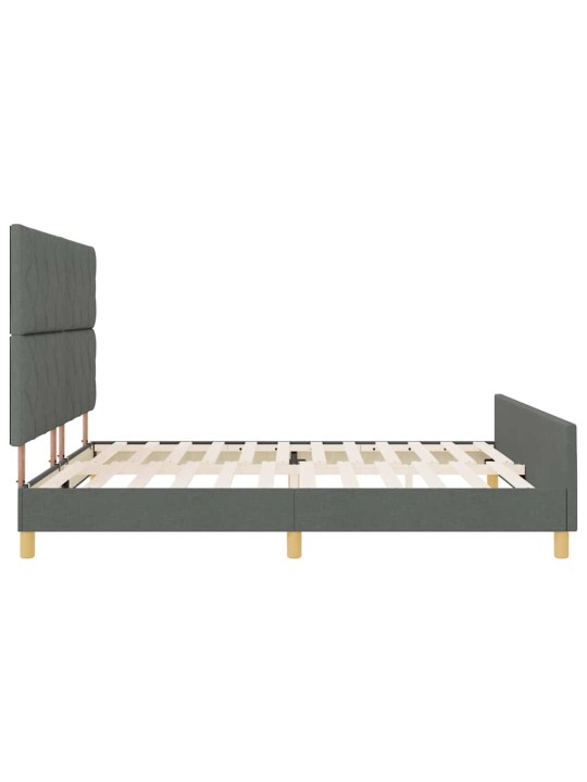 Voodi raam peaga tumehall 180 x 200 cm kangas