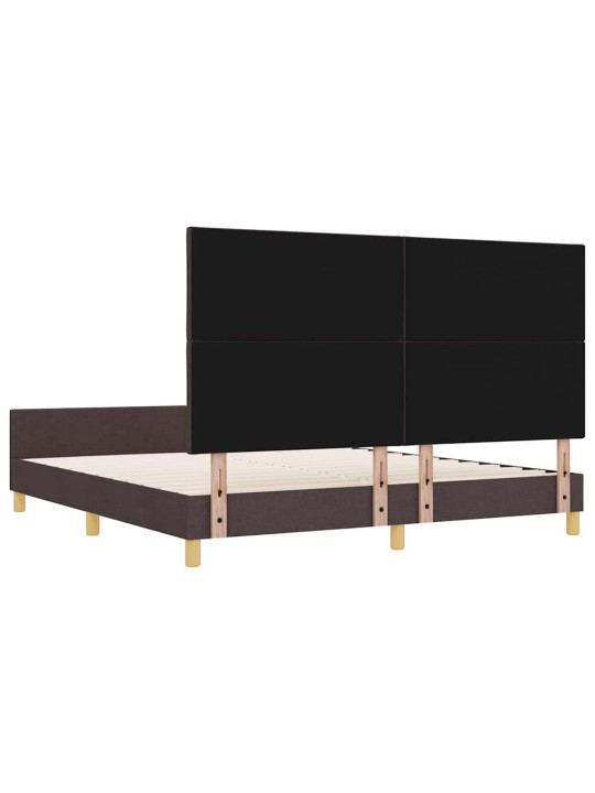 Voodi raam peaga tumepruun 180 x 200 cm kangas