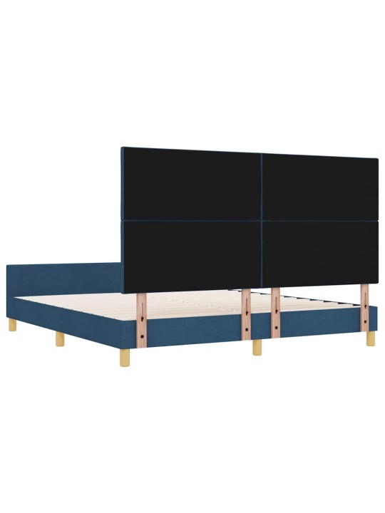 Voodi raam peaga sinine 180 x 200 cm kangas