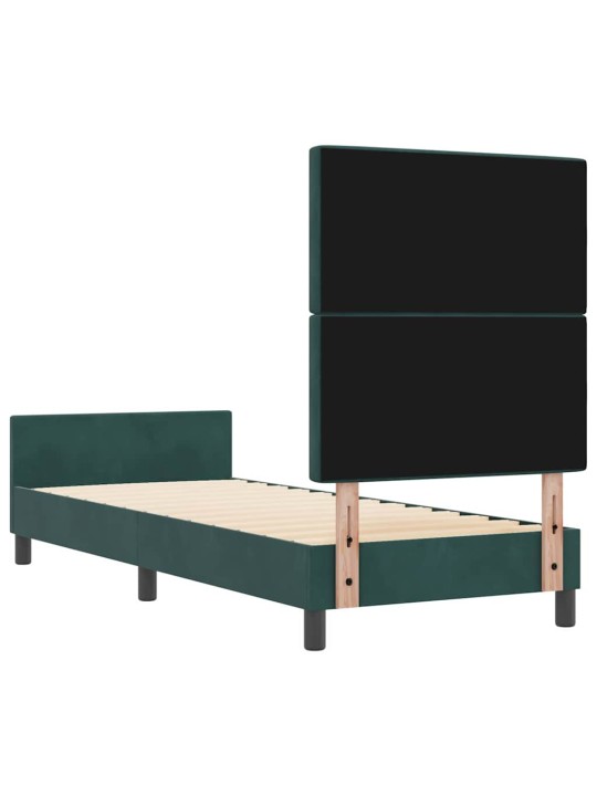 Voodi raam peaga tumeroheline 80 x 200 cm samet